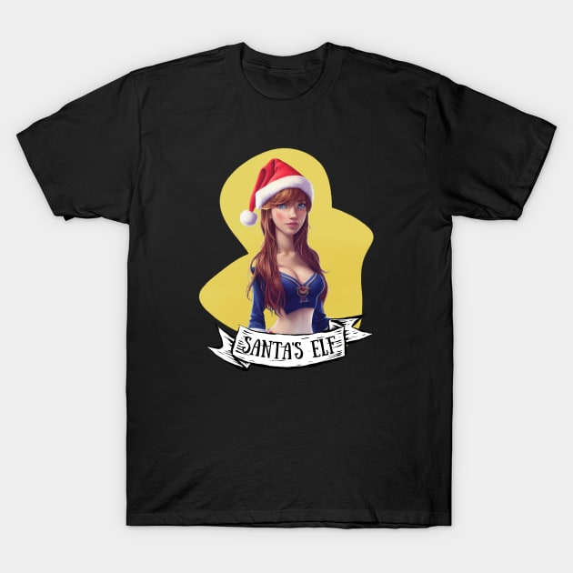 Santa's Elf - Cartoon - Christmas Fantasy T-Shirt by Fenay-Designs